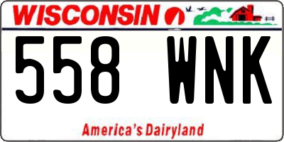 WI license plate 558WNK