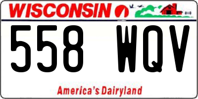 WI license plate 558WQV