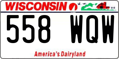 WI license plate 558WQW