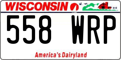 WI license plate 558WRP