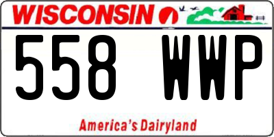 WI license plate 558WWP