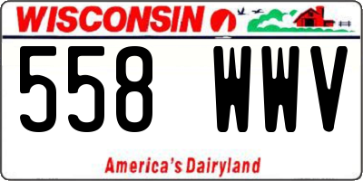 WI license plate 558WWV