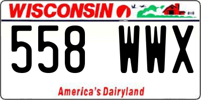WI license plate 558WWX