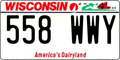 WI license plate 558WWY