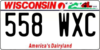 WI license plate 558WXC