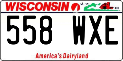 WI license plate 558WXE