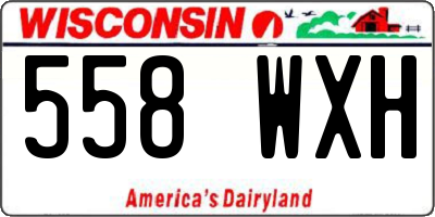 WI license plate 558WXH
