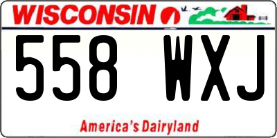 WI license plate 558WXJ
