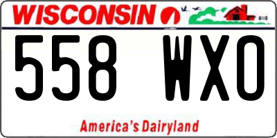 WI license plate 558WXO