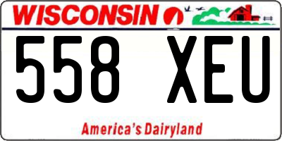 WI license plate 558XEU