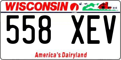 WI license plate 558XEV