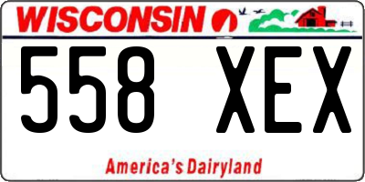 WI license plate 558XEX
