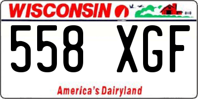 WI license plate 558XGF