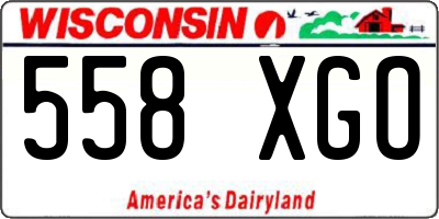 WI license plate 558XGO