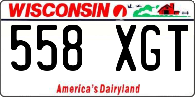 WI license plate 558XGT