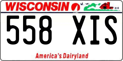 WI license plate 558XIS