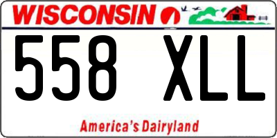 WI license plate 558XLL
