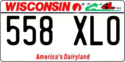 WI license plate 558XLO