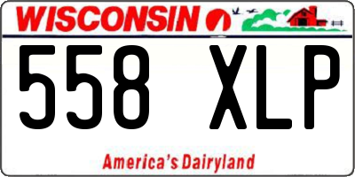 WI license plate 558XLP