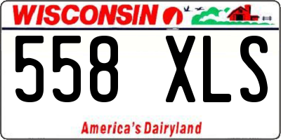 WI license plate 558XLS