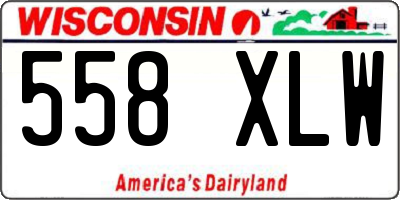 WI license plate 558XLW
