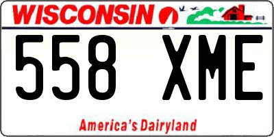 WI license plate 558XME