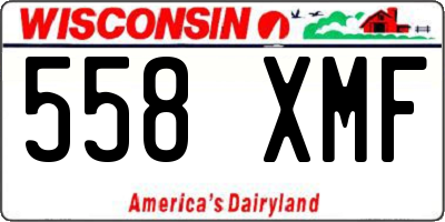 WI license plate 558XMF