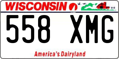 WI license plate 558XMG