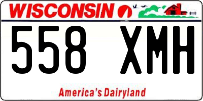 WI license plate 558XMH