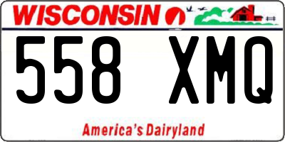 WI license plate 558XMQ