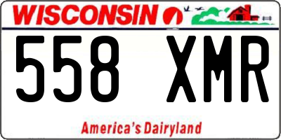 WI license plate 558XMR