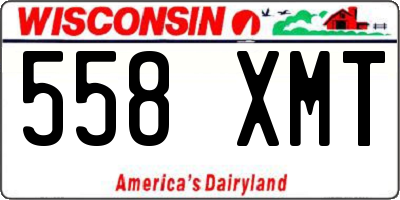 WI license plate 558XMT