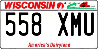 WI license plate 558XMU