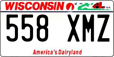 WI license plate 558XMZ