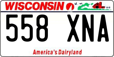 WI license plate 558XNA