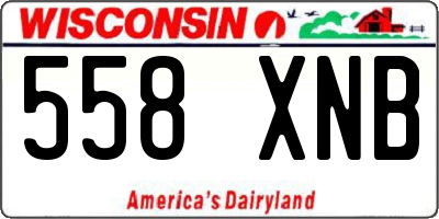 WI license plate 558XNB
