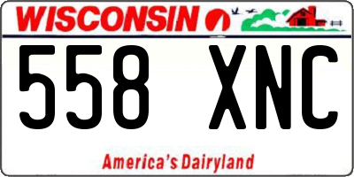 WI license plate 558XNC