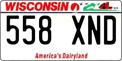 WI license plate 558XND