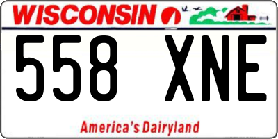 WI license plate 558XNE