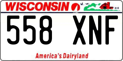 WI license plate 558XNF