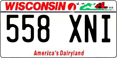 WI license plate 558XNI