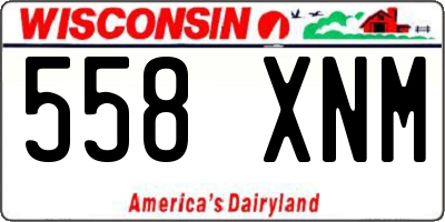 WI license plate 558XNM