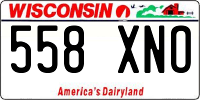 WI license plate 558XNO