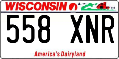 WI license plate 558XNR