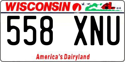 WI license plate 558XNU