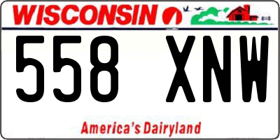 WI license plate 558XNW