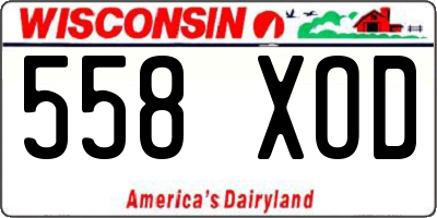 WI license plate 558XOD