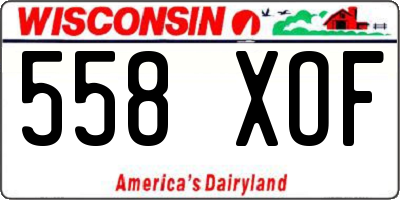 WI license plate 558XOF