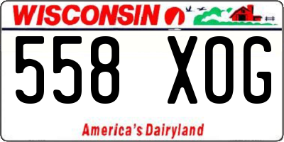 WI license plate 558XOG