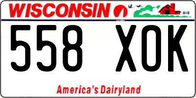 WI license plate 558XOK